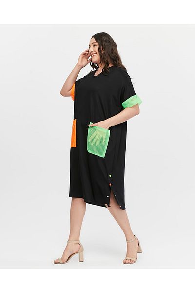 Esina Φόρεμα από κρυστάλλινο ύφασμα Oversize