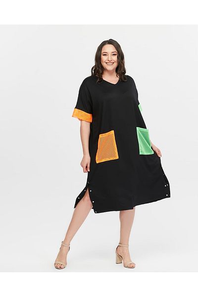 Esina Φόρεμα από κρυστάλλινο ύφασμα Oversize