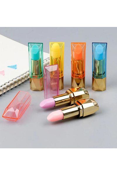 NaSaDAN Gold Plated Pastel Color Lipstick Highlighter Set 6 Pieces