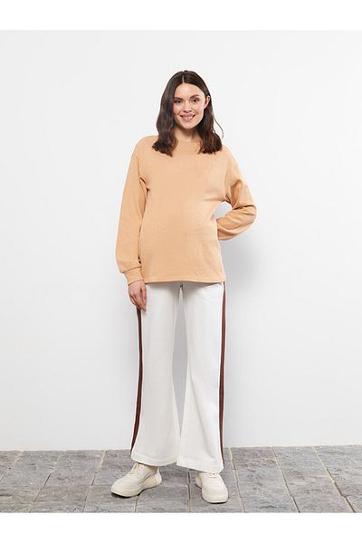 LC Waikiki Elastic Waist Stripe Detailed Cotton Maternity Sweatpants