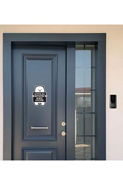 BENİMSER REKLAM Lütfen Zile Basmayınız Bebek Uyuyor 16x12 cm Sticker Araba, M...