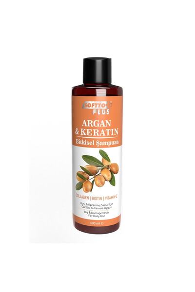 Softto Plus ARGAN & KERATİN ARGAN OİL BİOTİN COLLAGEN HERBAL SHAMPOO 400ML KEYON865