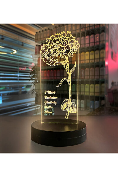 hediye-ci Karanfil 8 Mart Kadınlar Gününe Özel Hediyelik Led Lamba