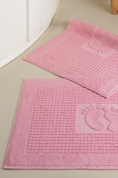 Zeynep Tekstil Mat| 2 Pieces of Foot Towels, Bath Mat, Towel Mat