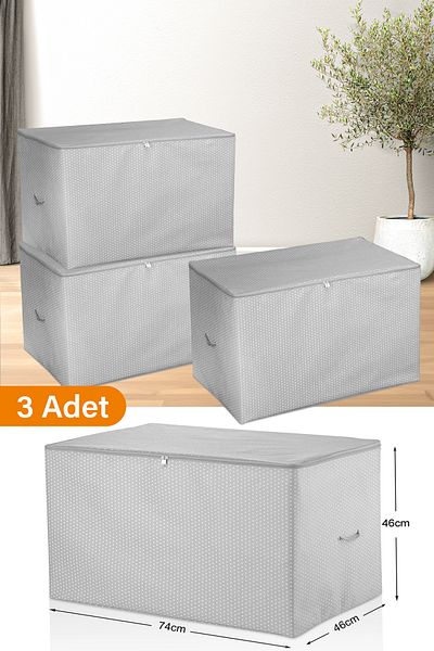 Serstil 3 τεμάχια - Μεγάλη γκρι στίγματα - 74 x 46 x 46 cm