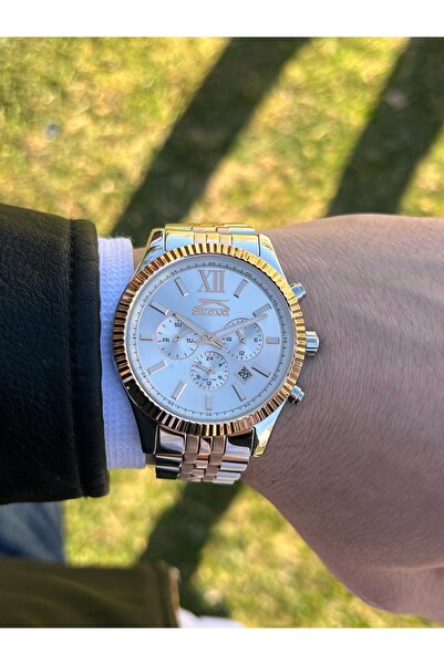 Slazenger Çelik Kordon Multi Fonksiyon 5 Atm Su Geçirmez Kol Saati+Bileklik ESL.09.1946.2.01
