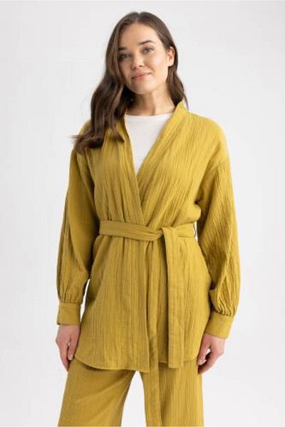 DeFacto Mušelín Kimono s výstřihem do V Regular Fit Z3342az23sp