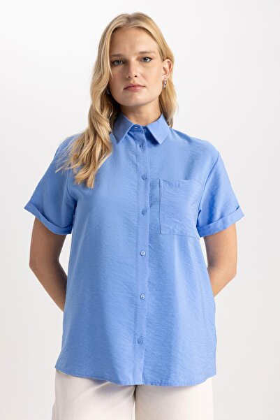 DeFacto Φαρδιά κοντομάνικο πουκάμισο Z8247az23sp
