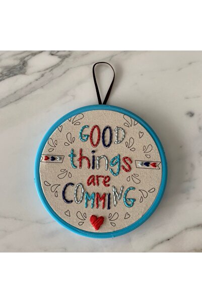 DEAR HOME Yılbaşı Hediye Good Things Nakış Kasnak Pano