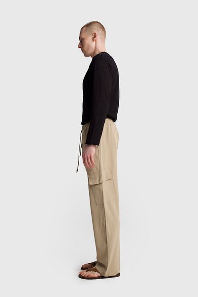 GIESTO WAIST ROPE GOFRE CARGO PANTS