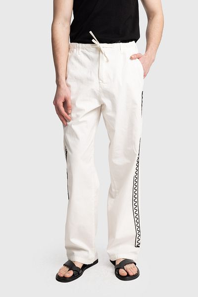 GIESTO SIDE EMBROIDERED POPLIN PANTS