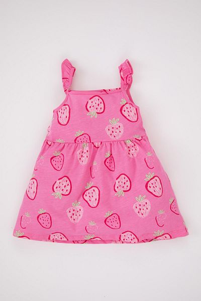 DeFacto Baby Girl Patterned Strappy Dress A0209a523sm