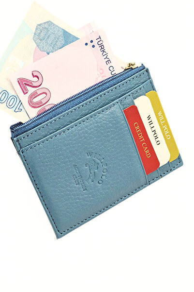 willpolo 85 Hakiki Deri Fermuar Bölmeli  Bozuk Para Bölmeli Kadın Erkek Kartlık Cüzdan