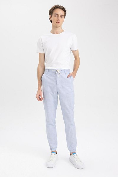 DeFacto Παντελόνι Jogger Summer με λινό look με κορδέλα R2931az23sm