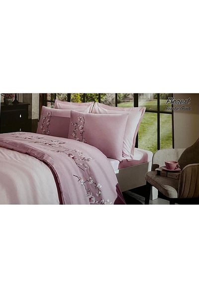 Özdilek Σετ Παπλωματοθήκη Boutique Double Pink-Florest