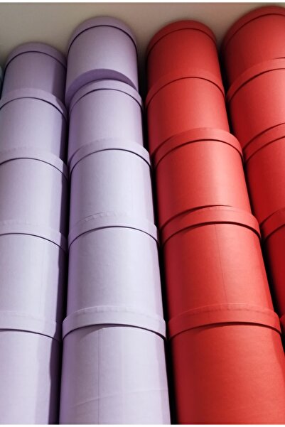 E&N Silindir KIRMIZI Hediye Kutusu 18*18 Ebatlarında