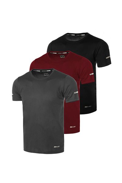 GHASSY CO. Ghassy Co. Tricou de zi cu zi pentru bărbați, Dry Fit, care elimină umezeala
