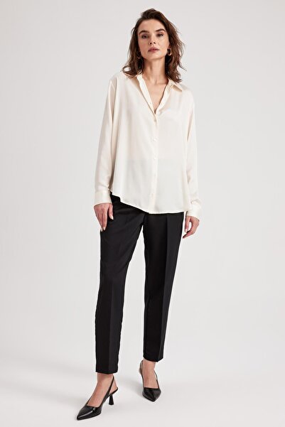 DeFacto Regular Fit Basic hosszú ujjú szatén ing Z2989az23sp