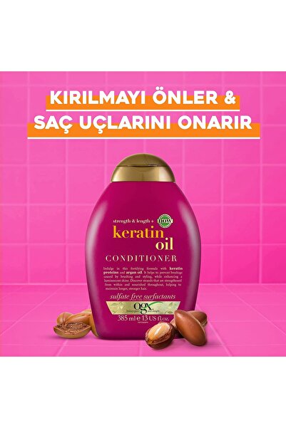 OGX Argan Oil Strengthening Keratin Care Cream - 385 ml CYT009646464333963323298