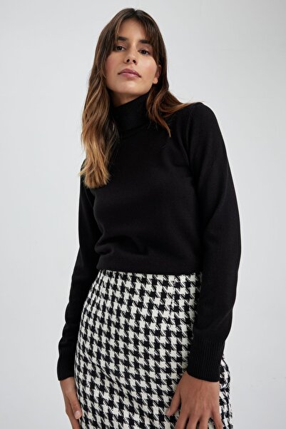 DeFacto Pulover de bază cu gât țesut cu croială obișnuită H1651az23wn