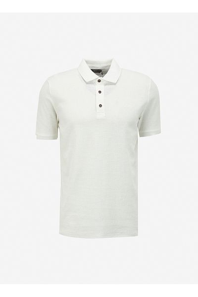 Lee Cooper Ecru Men's Polo T-Shirt 242 LCM242026 TYLEN ECRU