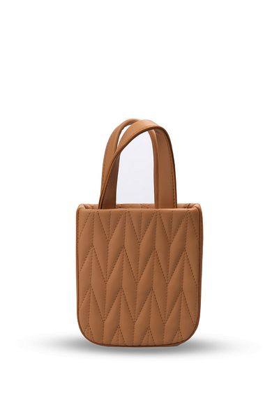 Mio Gusto Camel Color Mini Size Women's Hand and Shoulder Bag