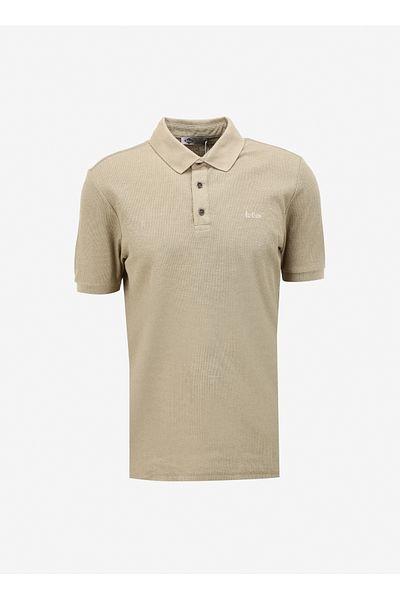 Lee Cooper Μπεζ ανδρικό μπλουζάκι πόλο 242 LCM 242026 TYLEN K. ΜΠΕΖ