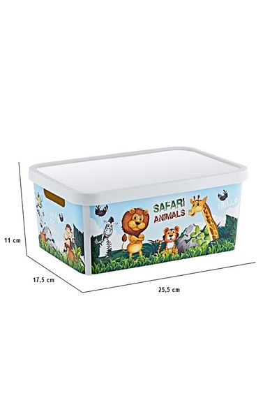 Smartware Stafi Patterned Box with Lid Set of 3 SAFARI