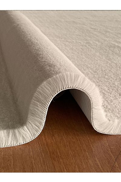 Prizma Comfort, Non-Slip, Washable Single Bath Rug, Mat| Beige - (75X110CM)