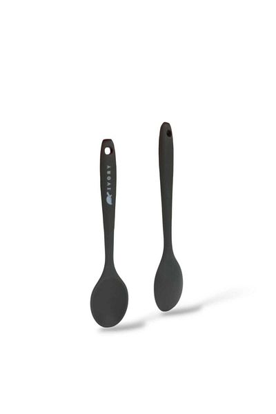 CEPHOME Ivory silicone food spoon GRAY (27.5 cm) 1 PCS