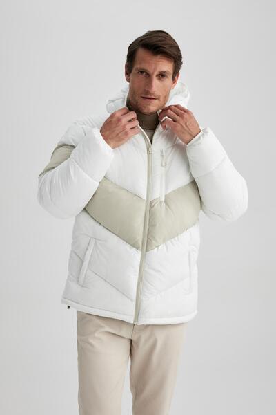 DeFacto Vodoodpudivá bunda na zip s kapucí a dvojitou kapsou - U1708Az23Wn