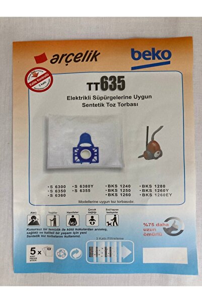Beko Bks1240-bks1250-bks1260-bks1280-bks1260y-bks1260ey Toz Torbası(15 Adet)