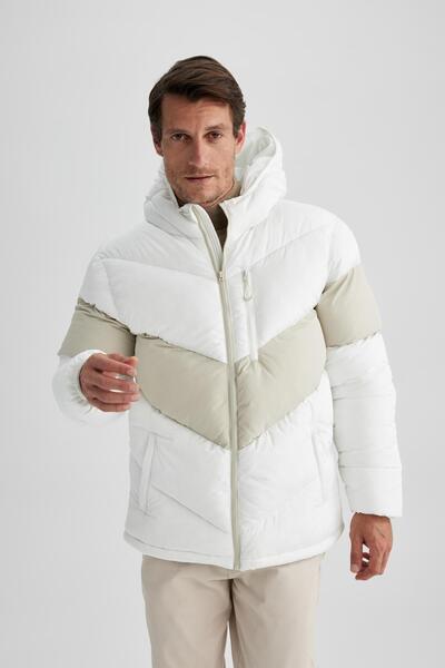 DeFacto Vodoodpudivá bunda na zip s kapucí a dvojitou kapsou - U1708Az23Wn