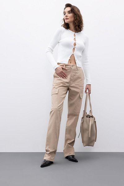 DeFacto Cargo Fit Gabardine dlouhé 100% bavlněné kalhoty A2108ax23sp