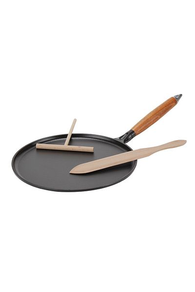 STAUB Black 28 cm B Cast Crepe Pan