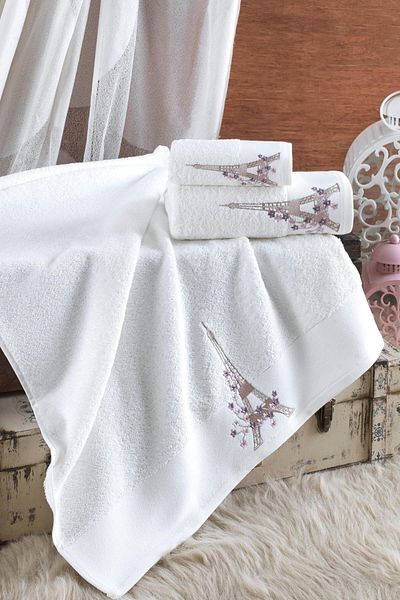 Ellia Soft Σετ πετσετών μπάνιου Eifel 100% βαμβακερό 3 τεμαχίων |   Σετ Τουρκικού Μπάνιου |   Σετ προίκας