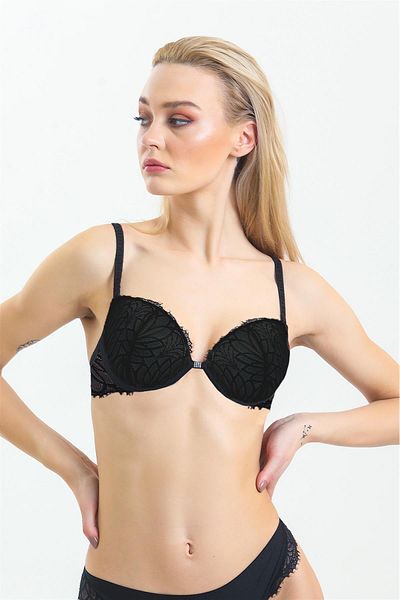 Magic Form Lace Low-cut Push Up Supported Bra - 3769