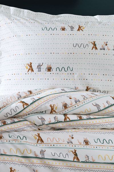 Yataş Mini Nutta Single Ranforce 100% Cotton Duvet Cover Set - Sage