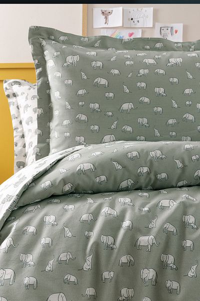 Yataş Mini Povey Single Ranforce 100% Cotton Duvet Cover Set - Sage