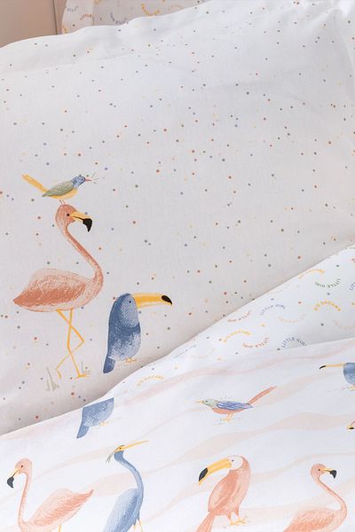 Yataş Mini Nuala Baby Ranforce 100% Cotton Duvet Cover Set - Powder