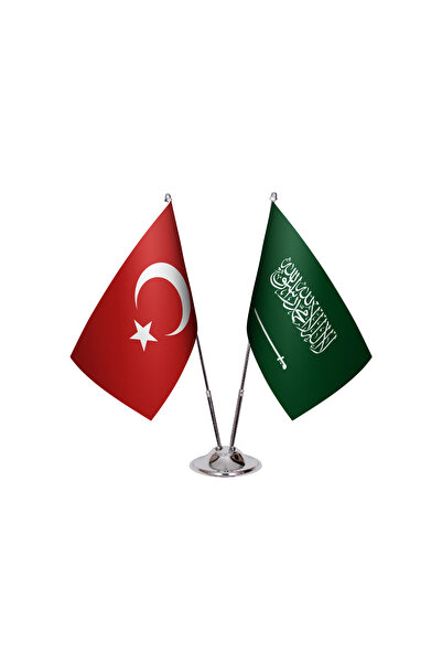 Asyabayrak Suudi Arabistan İkili Masa Bayrağı