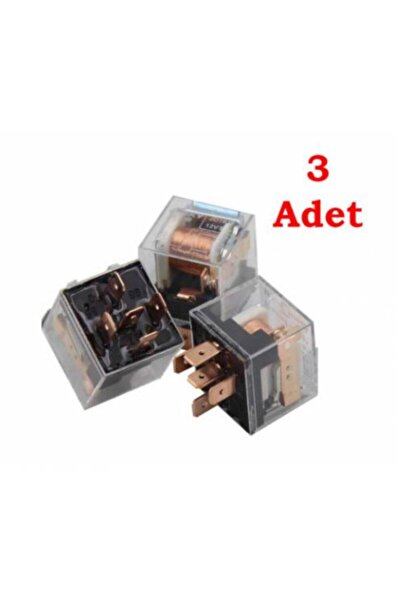 ERAKS CAR ACCESORIES Şeffaf 5 Uçlu Mini Üniversal Röle 40 Amper 12 Volt 3 Adet