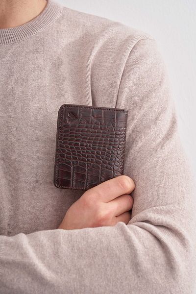 Eminsa Men's Black Genuine Leather Wallet - 1024