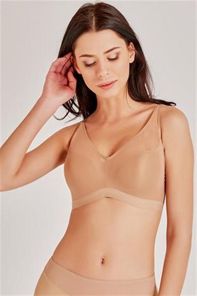 Magic Form Tulle Non-wired Thin Sponge Gathering Bra - 4636