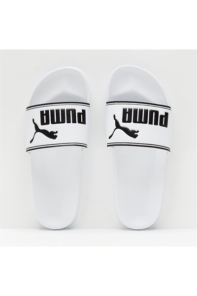 Puma Leadcat Unisex Λευκές Παντόφλες 360263-08