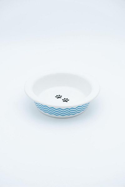 Glipet Ceramic Dog Food And Water Bowl Paw 20x5cm