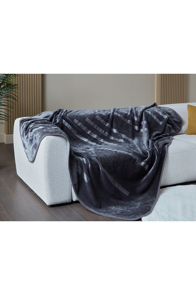 Doqu Home Сиво единично релефно одеяло Perlina