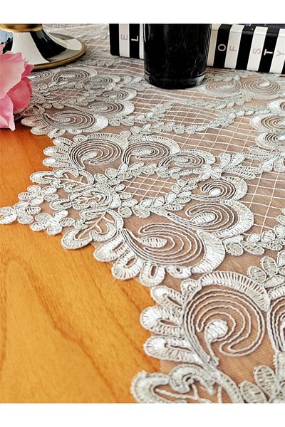 Çeyiz Dantelim French Lace Embroidery Embroidered Runner