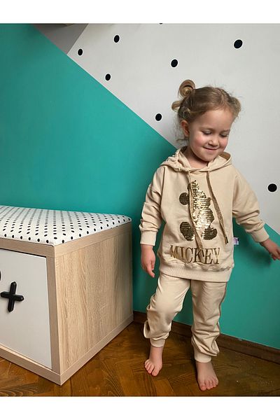 Limones Sequin mickey tracksuit set