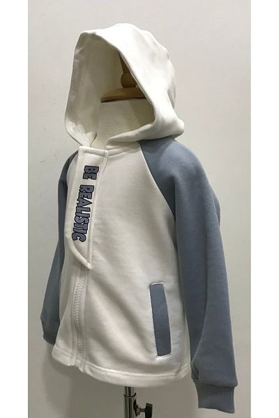 Çikoby Baby Boy Hooded Zippered Cardigan